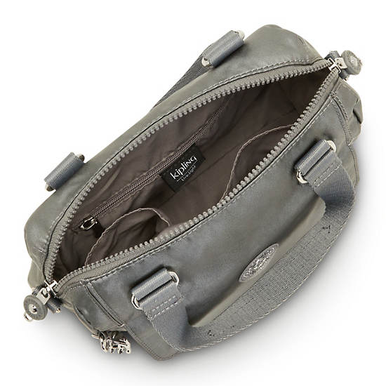 Kipling Zeva Metallic Handbag Handbag Moon Grey Metallic | CA 1290IL